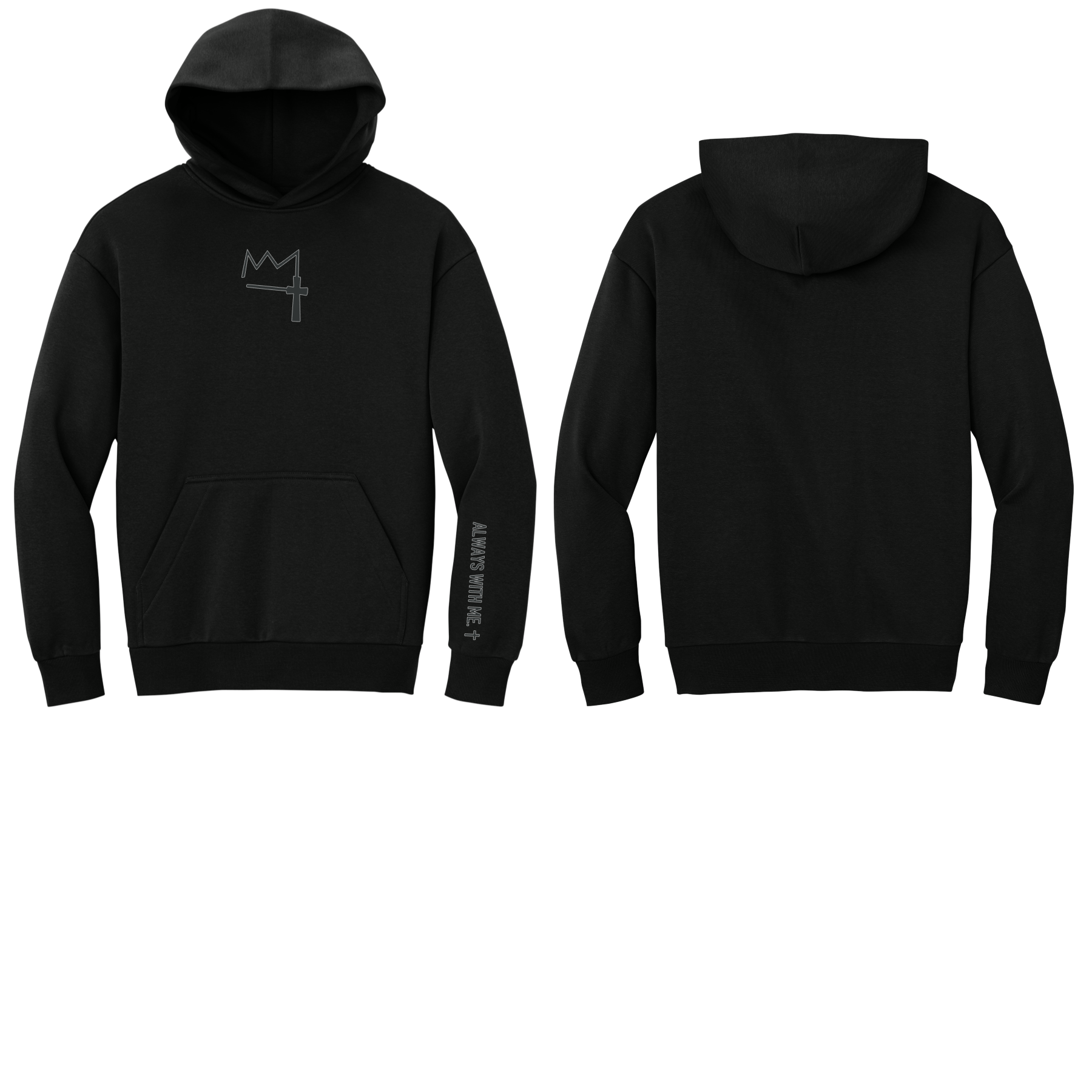 Always With Me Logo Hoodie Blackout