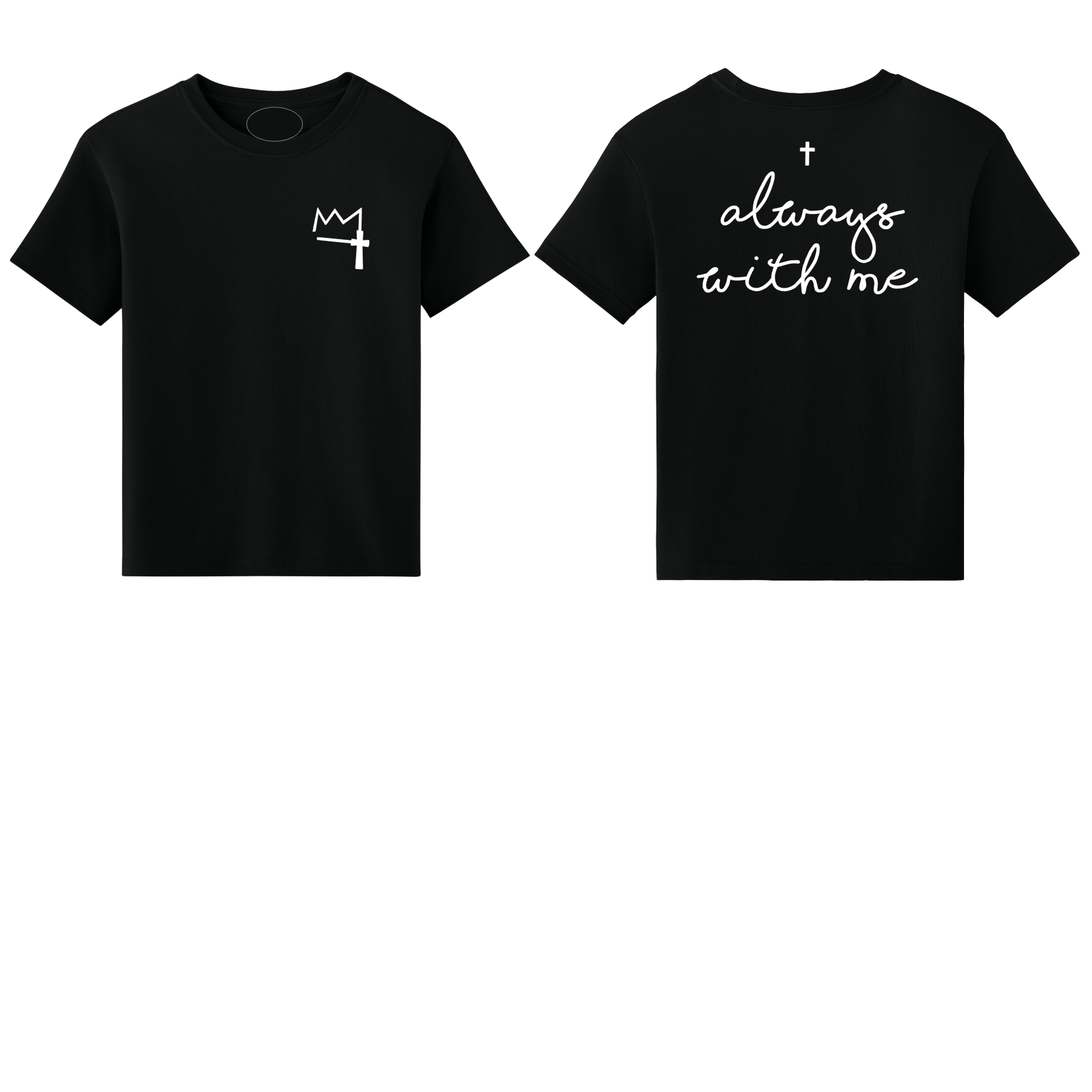Youth Girls  Black and White Always With Me Tee