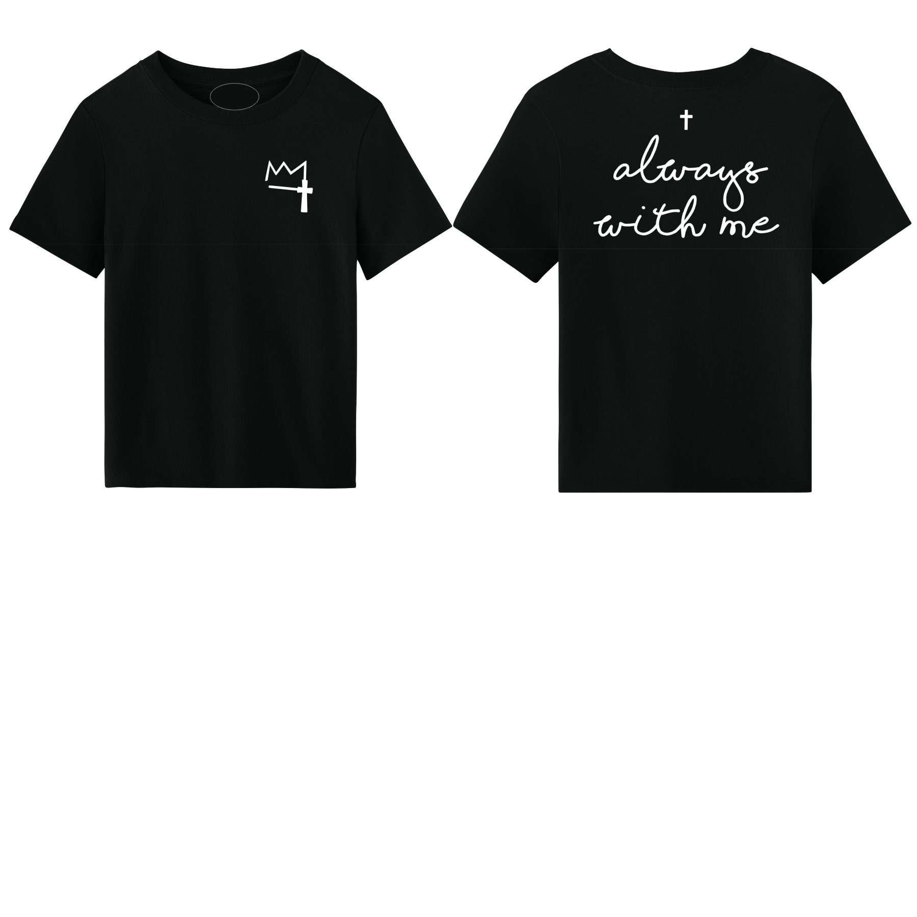 Women's Black and White Always With Me Tee